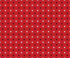 Vintage polka dots white and red pattern vector