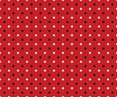 Vintage polka dots white and red pattern vector