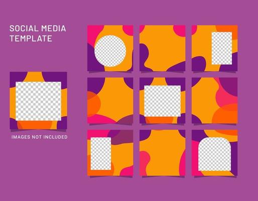 social media templates, banners, blogs, fashion sales pitches. Fully editable square post frame puzzle sales posters. Vector backgrounds of beautiful abstract shapes