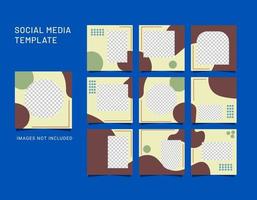 social media templates, banners, blogs, fashion sales pitches. Fully editable square post frame puzzle sales posters. Vector backgrounds of beautiful abstract shapes