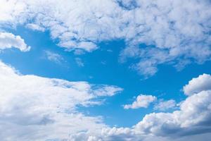 blue sky with white clouds background photo