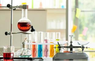 Lab working chemical testing medical,Colored liquids photo