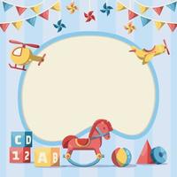Cute Kids Background Template vector