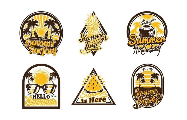 Summer Badges and Labels Collection
