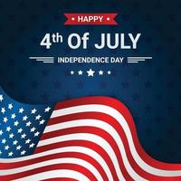 Happy 4th of July Flag Background vector