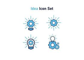 Icon set with idea symbol. Vector illustration, vector icon concept.