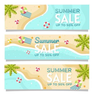 Summer Sale Banner Set