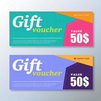 gift voucher discount template vector