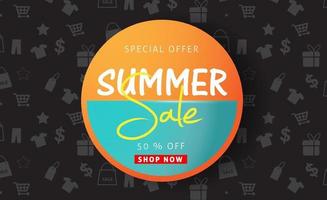Summer sale poster banner background template vector