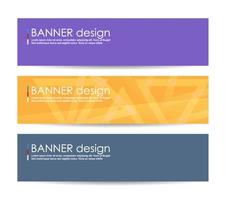 Abstract geometric banner background vector