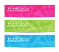 Abstract geometric banner background vector