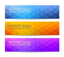 Abstract geometric banner background vector