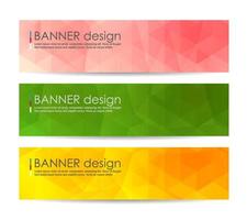 Abstract geometric banner background vector