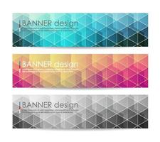 Abstract geometric banner background vector