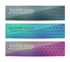 Abstract geometric banner background vector