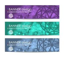 Abstract geometric banner background vector