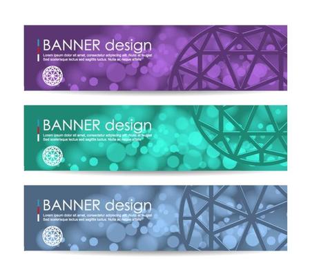 Abstract geometric banner background