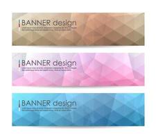 Abstract geometric banner background vector