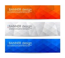 Abstract geometric banner background vector