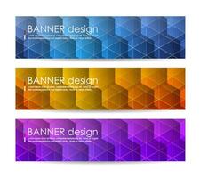 Abstract geometric banner background vector