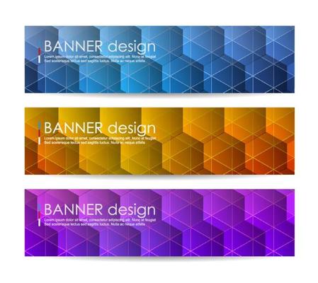 Abstract geometric banner background
