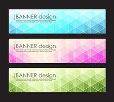 Abstract geometric banner background vector