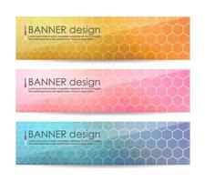 Abstract geometric banner background vector