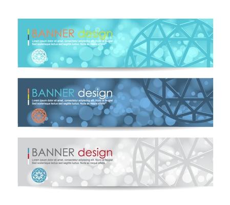 Abstract geometric banner background