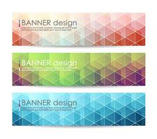 Abstract geometric banner background vector
