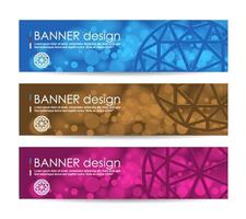 Abstract geometric banner background vector