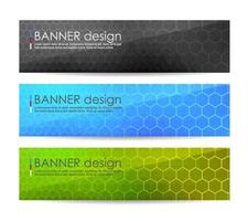 Abstract geometric banner background vector