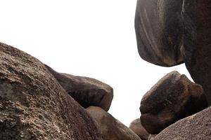 Big weathered boulder rocks stacked natural photo