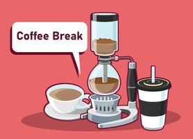 Coffee break of coffee cafe Vector illustration isolated