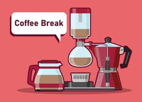 Coffee break of coffee cafe Vector illustration isolated