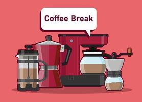 Coffee break of coffee cafe Vector illustration isolated