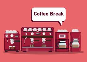 Coffee break of coffee cafe Vector illustration isolated