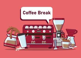 Coffee break of coffee cafe Vector illustration isolated