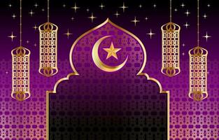 Eid Kareem Lantern Background vector