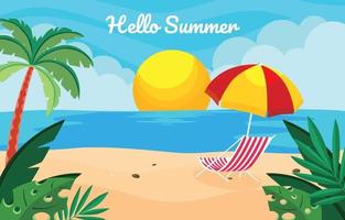 Hello Summer Concept vector