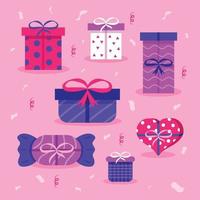 Set of Colorful Gift Template vector