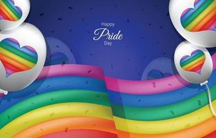 Colorful Happy Pride Day Background Template vector