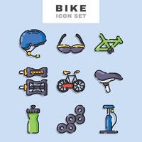 conjunto de iconos de bicicleta vector