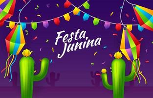 fondo de fiesta junina vector