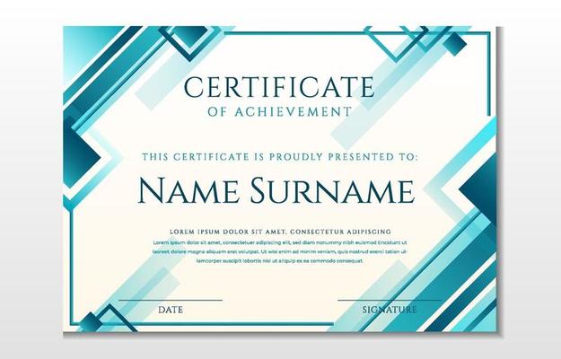 Modern Abstract Certificate Template