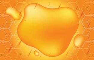 Yellow Liquid with Geometric Honeycomb Background vector