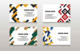 Abstract Pattern Business Card Template vector