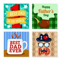 Father's Day Greeting Card Template vector