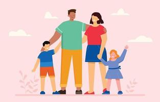 Happy Family Character Concept vector