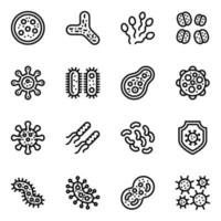 microbios en lineal vector