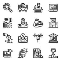 Finance Linear Icons vector